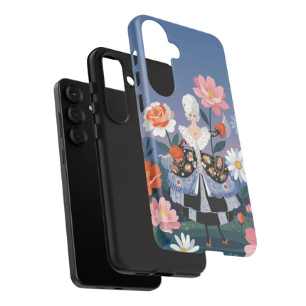 🌸🎀 The Grand Floral Promenade Phone Case – Art Deco Fashion Fantasy