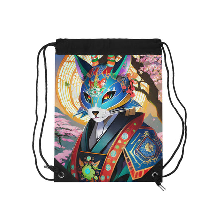 Cyberpunk Samurai Drawstring Bag
