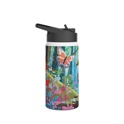 A Colorful Raptor Stainless Steel Water Bottle