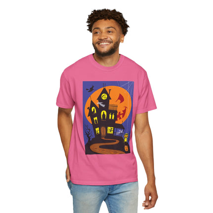 Halloween Night at the Haunted House Unisex Garment-Dyed T-shirt