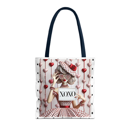 Fashionably Yours, XOXO Tote Bag (AOP)