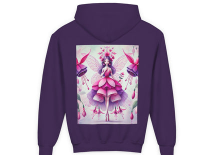 Fuchsia Fairy Youth Heavy Blend Hooded Sweatshirt