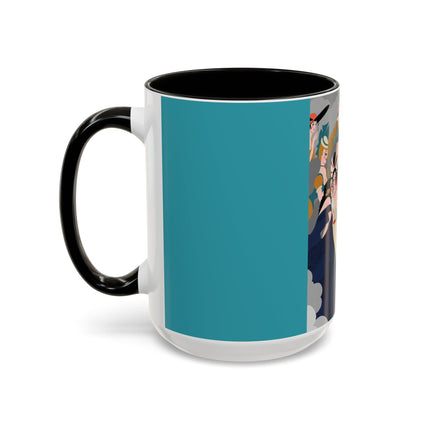 Celestial Masquerade Colorful Mugs – Theatrical Elegance & Floating Whimsy