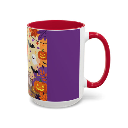 🎃🐈‍⬛ The Pumpkin Child’s Halloween Parade Colorful Mug – Whimsical Storybook Charm