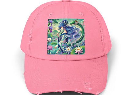 Fairy of the Koi Pond Unisex Distressed Cap