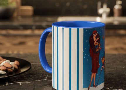 Snowfall & Couture Colorful Mugs (11oz, 15oz)