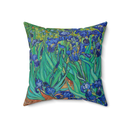 Irises by Vincent Van Gogh Spun Polyester Square Pillow