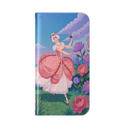 🌸🩰 The Garden Dancer Flip Case – Art Deco Floral Whimsy