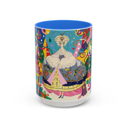 🎀✨ The Christmas Court Of Joy Colorful Mug – Art Deco Holiday Fantasy