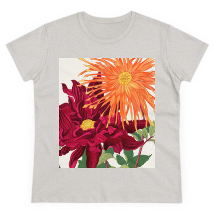Dahlia Flower by Tanigami Kônan Women's Midweight Cotton Tee