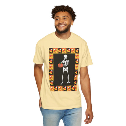 Candy Corn Skeleton Unisex Garment-Dyed T-shirt