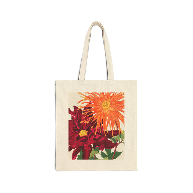 Dahlia Flower by Tanigami Kônan Cotton Canvas Tote Bag