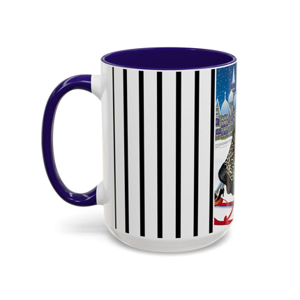 Elegant Winter Woman in Sleigh Colorful Mugs (11oz, 15oz)