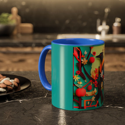 Curious Crow Colorful Mugs (11oz, 15oz)