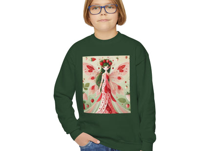 Strawberry Fairy Delight Youth Crewneck Sweatshirt