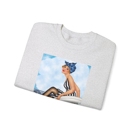 Playful Waves and Fashion Follies Heavy Blend™ Crewneck Sweatshirt