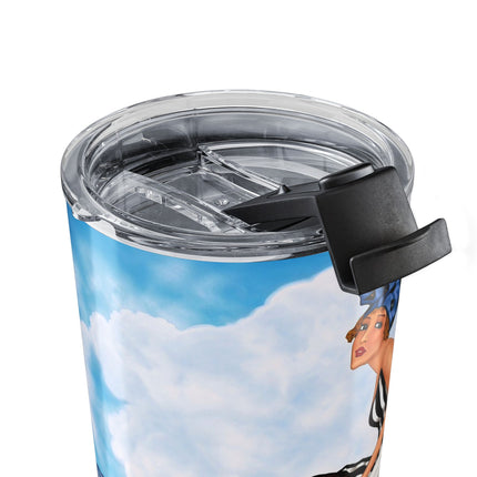 🦀🌊 The Seaside Crab Ride Tumbler, 20oz – Art Deco Beach Whimsy