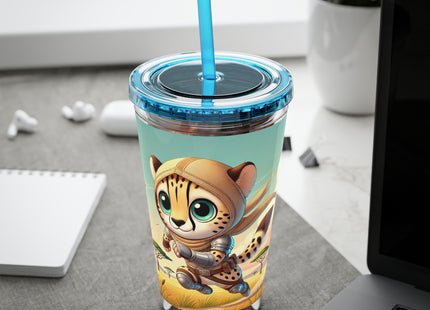 Swift Cheetah Sunsplash Tumbler with Straw, 16oz