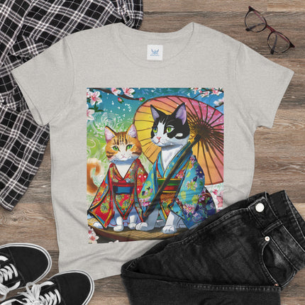 Kimono Kitties Cotton Tee