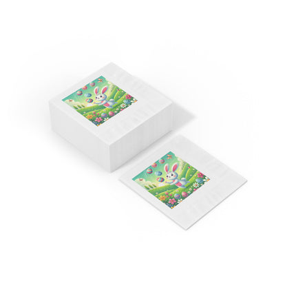 Easter Bunny’s White Coined Napkins