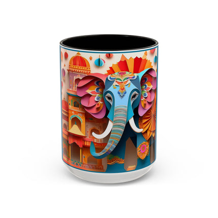 Elephant at an Autumn Festival Colorful Mugs (11oz, 15oz)