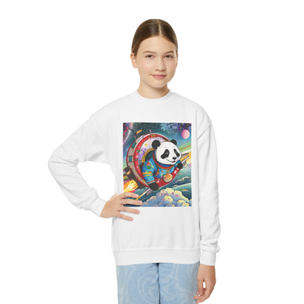 Panda-naut Youth Crewneck Sweatshirt – Cosmic Adventure & Playful Exploration