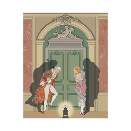 🕯️🌹 A Couple In Candlelight Matte Vertical Poster – George Barbier Art Deco Romance