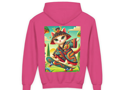 Dragon Dance on Wheels Youth Heavy Blend Hooded Sweatshirt