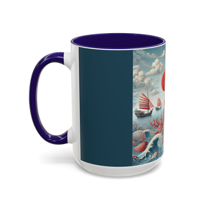 Ladies by the Quiet Sea Colorful Mugs (11oz, 15oz)