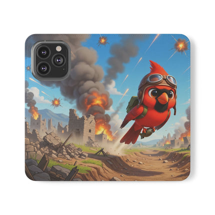 🐦✈️ The Cardinal Dive Bomber Flip Case – Bold Flight & Fearless Adventure