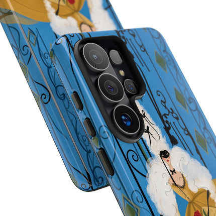 🎭🌹 The Lady At The Masquerade Gates Phone Case – Art Deco Fashion Illustration