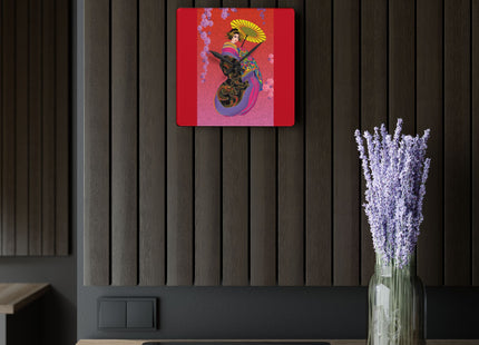 Enchanting Geisha Acrylic Wall Clock