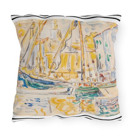 Saint-Tropez by Paul Signac Outdoor Pillows
