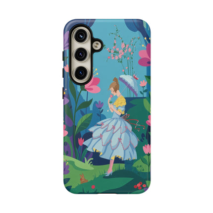 🌸☂️ A Stroll Through The Enchanted Forest Phone Case – Art Deco Floral Fantasy