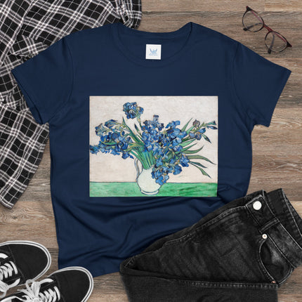 Irises by Van Gogh Women's Midweight Cotton Tee