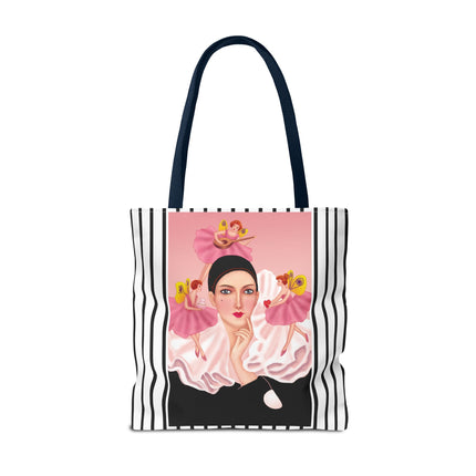 Pierrot & Fairies Dressed in Pink by Sofia Chiostri Tote Bag