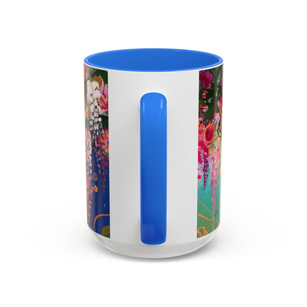 Golden Wisteria Elegance Colorful Mugs (11oz, 15oz)