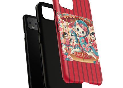 Geisha Kitten's Enchanted Carousel Phone Cases