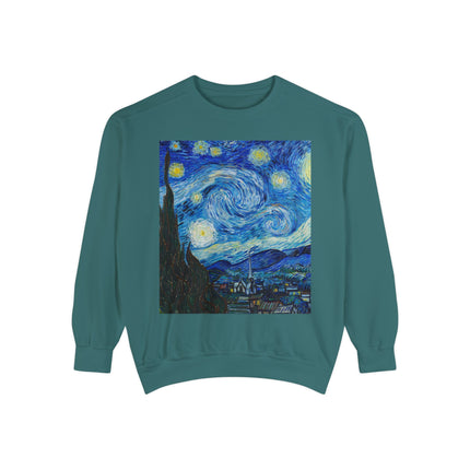 The Starry Night by Vincent Van Gogh Garment-Dyed Sweatshirt
