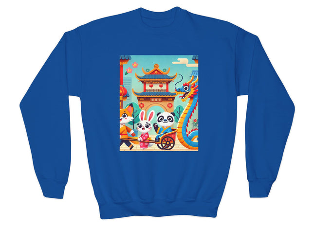 Lantern Street Dragon Parade Youth Crewneck Sweatshirt