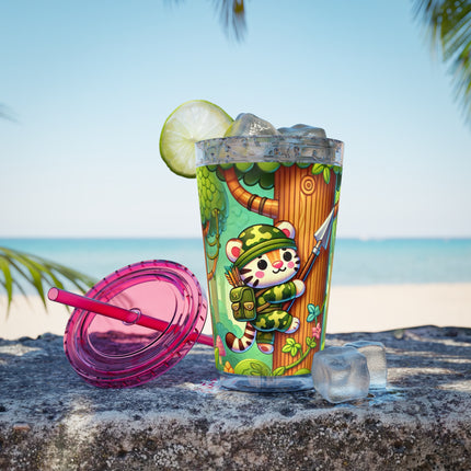 Stealthy Stripes Sunsplash Tumbler with Straw, 16oz