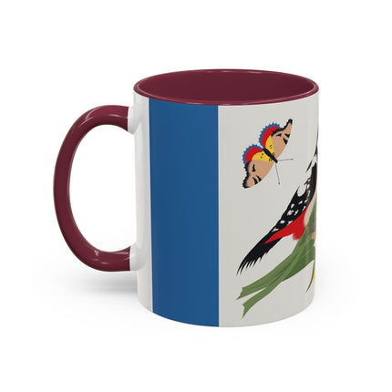 Woodpecker & Tulip Colorful Mugs – Vibrant Spring & Bold Beauty