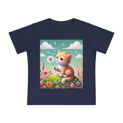 Kitten’s Whispers of Spring Baby T-Shirt – Gentle Breezes & Sweet Discoveries