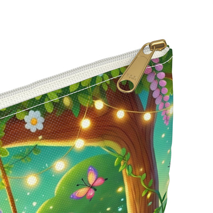 Robot Fairy Accessory Pouch – Whimsical Wonder & Blossom Magic