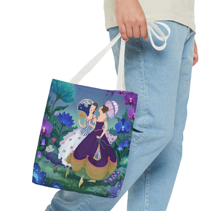 🌸☂️ The Ladies Of The Garden Promenade Tote Bag – Art Deco Floral Elegance