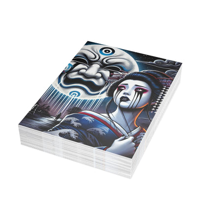 Geisha’s Black Ink Tears Postcards (envelopes included) - Bundles of 10, 30, 50 Pieces