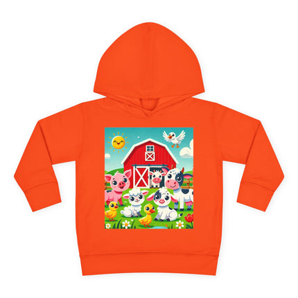 Happy Barnyard Morning Toddler Pullover Fleece Hoodie