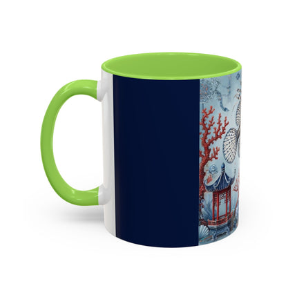 Lionfish & Lantern Colorful Mug – Mystical Ocean & Asian Harmony
