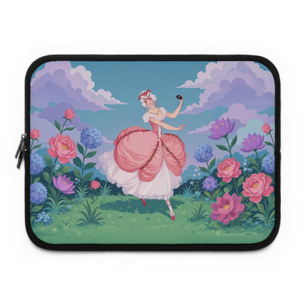 🌸🎭 The Rose Garden Masquerade Laptop Sleeve – Art Deco Floral Elegance