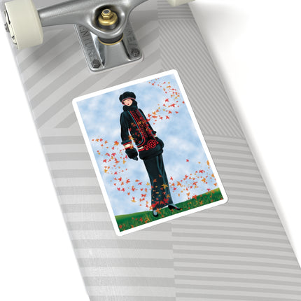 Elegance in Autumn Kiss-Cut Stickers (4 Sizes)